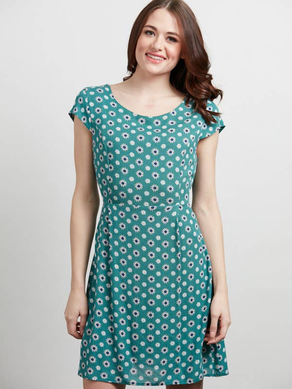 Vestido casual com estampa floral por atacado de SM WARDROBE