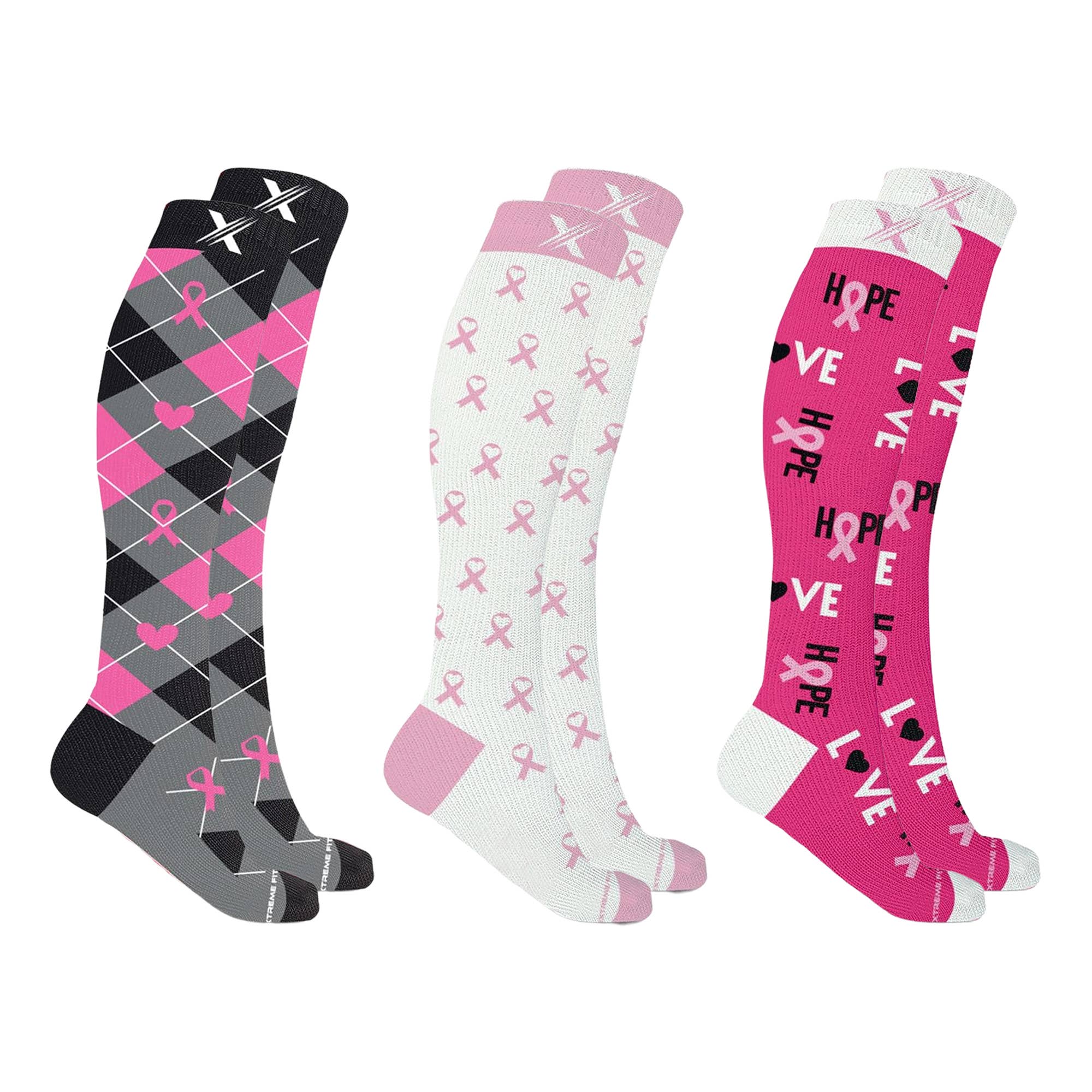The American Gift Company (TAGCO) - Wholesale Socks - Unisex - BREAST CANCER AWARENESS SOCKS WITH FREE DISPLAY (24-PAIRS)1