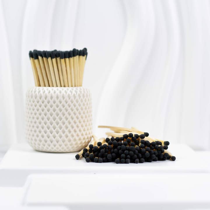 UniqueGiftsAG - Wholesale Matches - 9.5 cm Black Head Wooden Matches, Matches Refill 1
