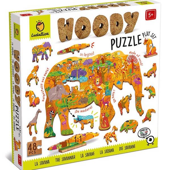 DAM - Wholesale Puzzle - Kids - Ludattica - Woody Puzzle SAVANNAH
