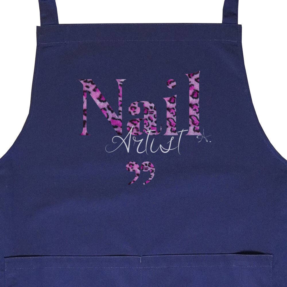 Doriana Cosmetics GmbH - Wholesale Apron - Apron with pocket - Nail Artist Purple Leo Pattern5