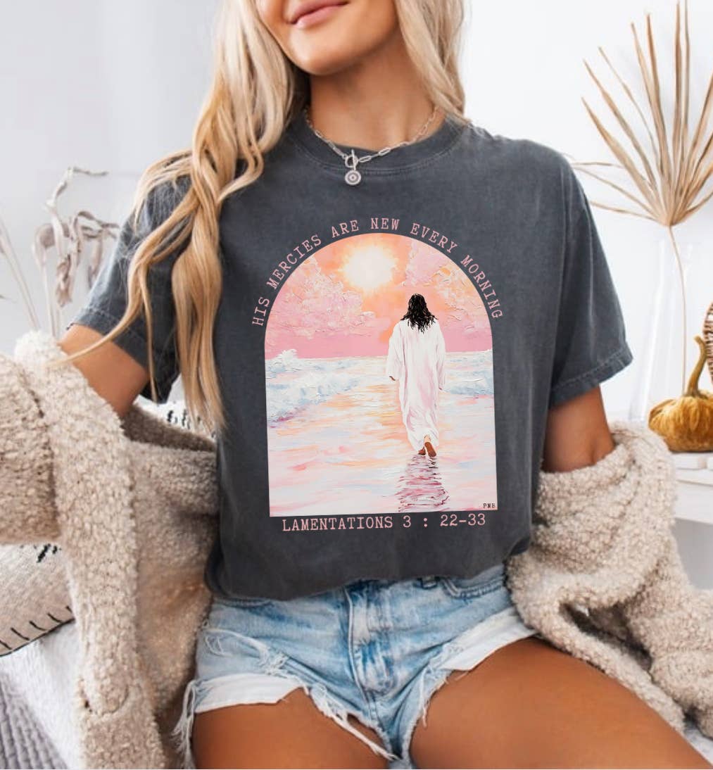 Posh Magnolia Boutique - Wholesale T-Shirt (Graphic) - Women's - Comfort Color Vintage Religious Graphic T-Shirt | Faith Tee2