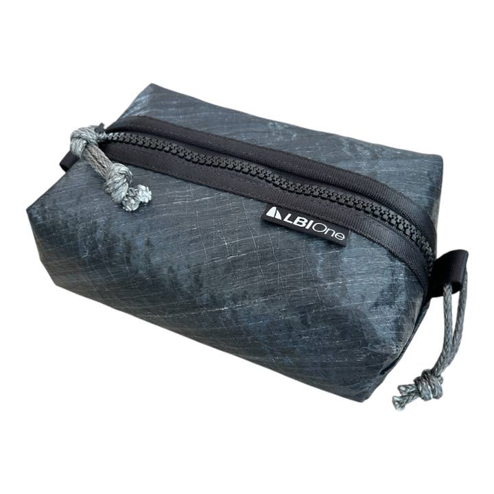 Dopp Kit -Recycled Toiletry Case Carbon Fiber Sailcloth for wholesale by LBI One