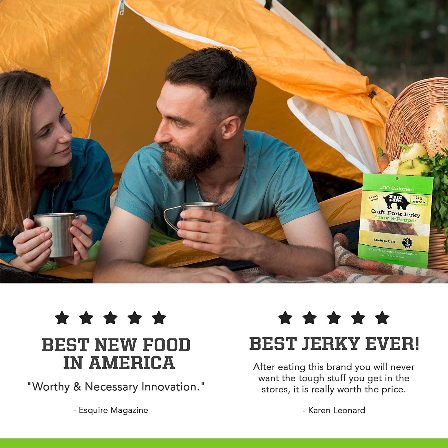 Big Fork – Großhandel Trockenfleisch – Handgemachtes Schweinefleisch-Jerky - Würzig 3 - Pfeffer | Eiweißreich | Feurig7