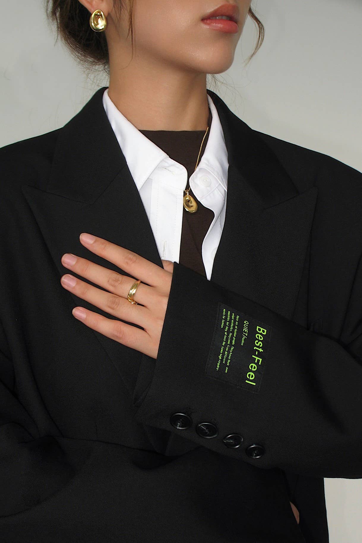 Rosa Clothing - Wholesale Blazer - Women's - BF Sophisticated Lapel Loose Fit Blazer3