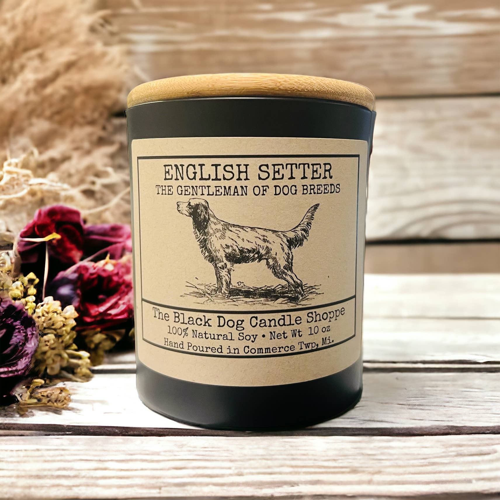 The Black Dog Candle Shoppe - Vendita all'ingrosso Candela in vasetto - Candela di razza cane Setter inglese1