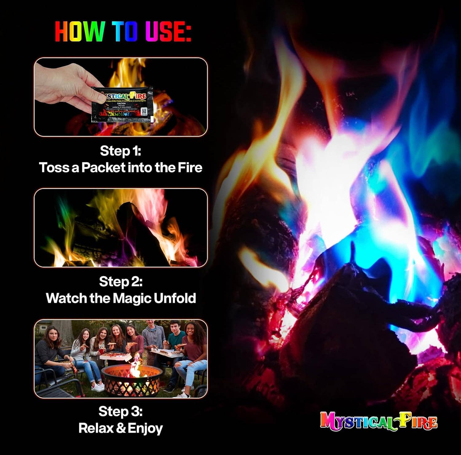 Innovarix - Wholesale Fire Pit - Mystical Fire Color Changing Packets - 12 Packs3