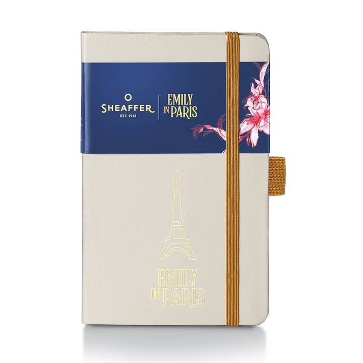Sheaffer Emily in Paris Small Notebook 90 GSM Ink Friendly Paper with Embossed Eiffel Tower - Beige for wholesale by Sheaffer Pens