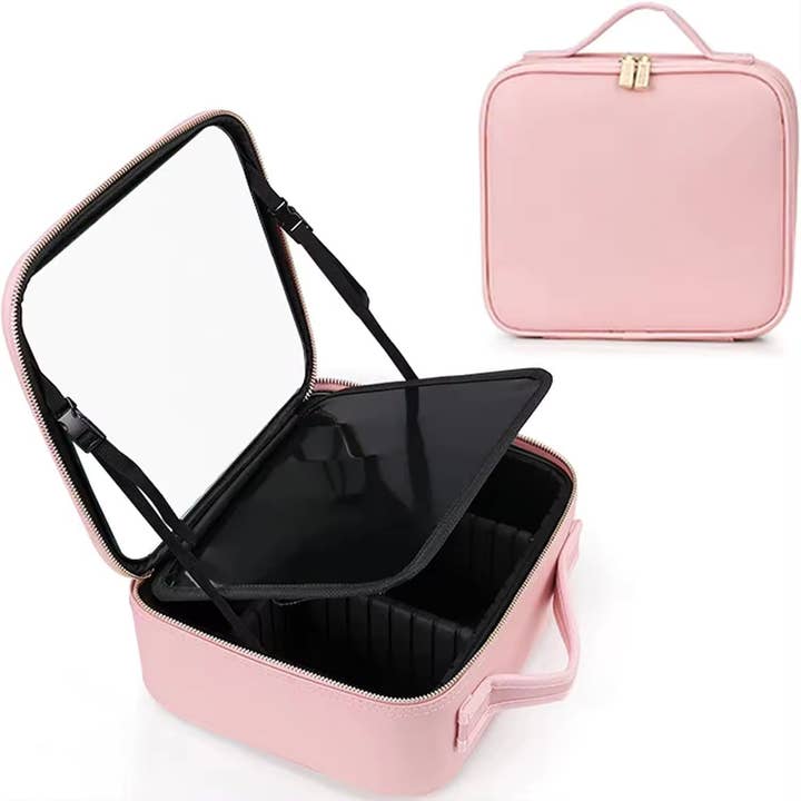 Vivalui - Wholesale Makeup/Cosmetic Bag - Makeup Bag with LED Mirror Cosmetic Travel Case