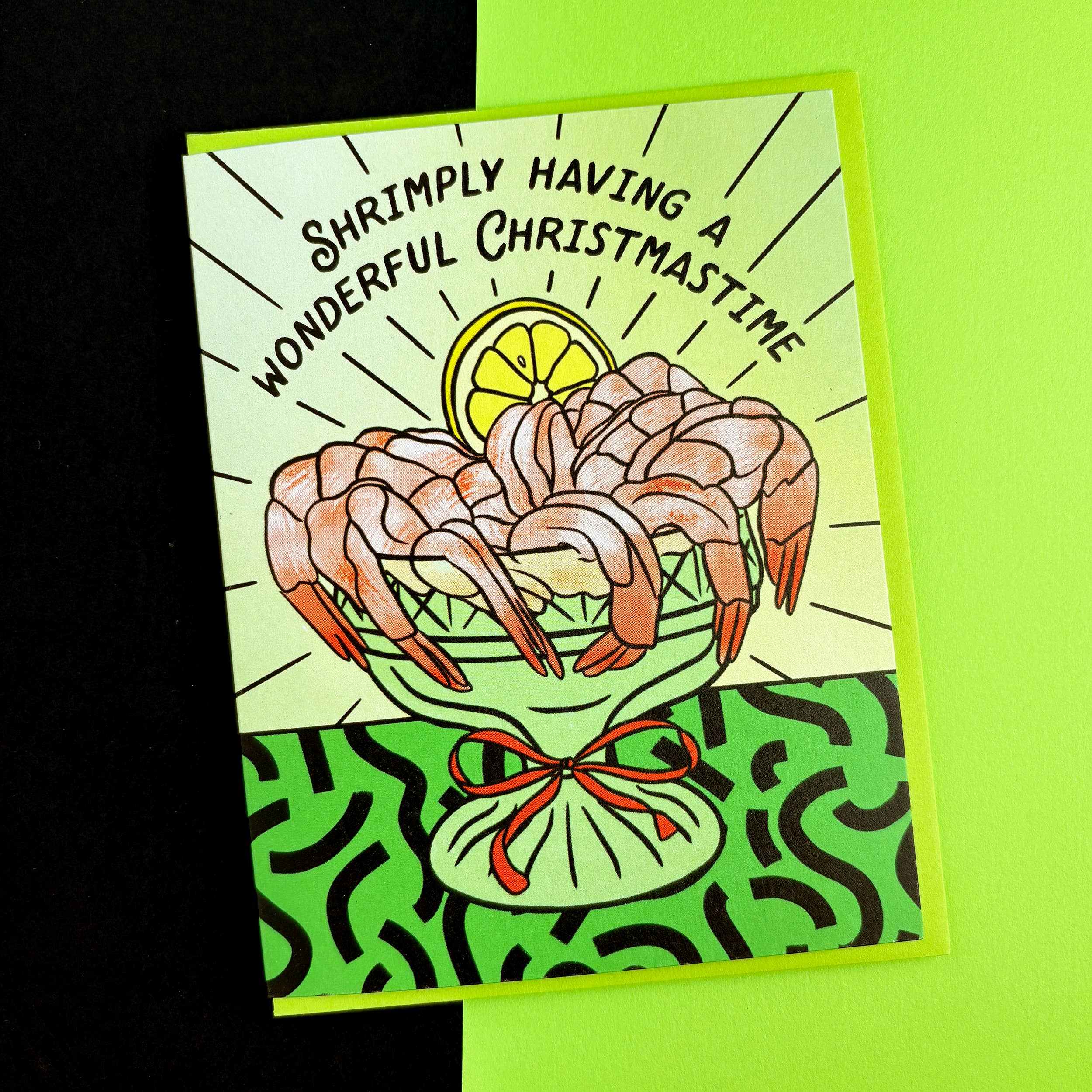 Boss Dotty Paper Co. - Wholesale Christmas Card - Shrimp Cocktail Holiday Card2