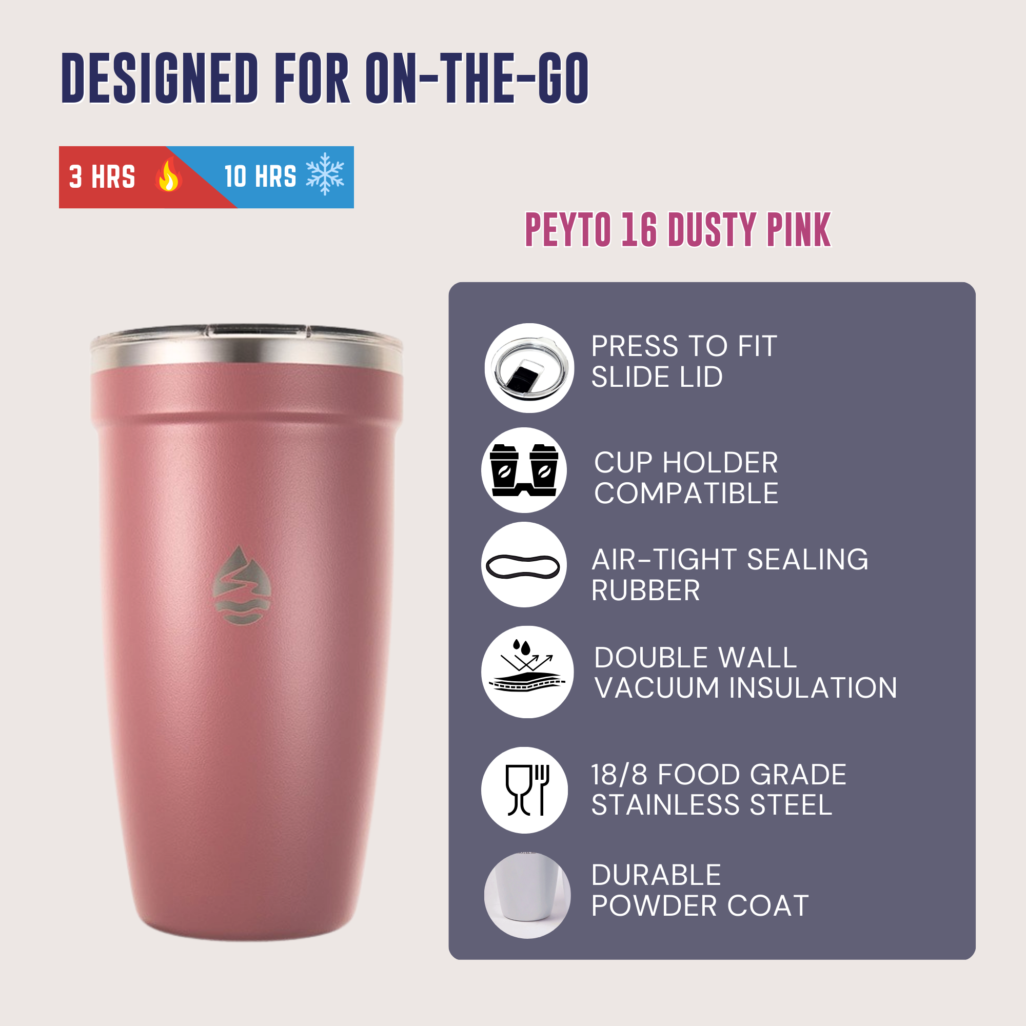 LAMOSE - Wholesale Insulated Mug/Tumbler - Custom Laser Engraved Tumbler Coffee Shop Logo Leakproof Lid16