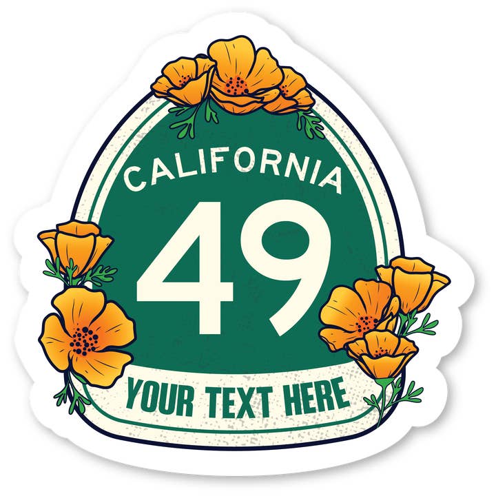 Sous-verre - Panneau Floral de l'Autoroute Californienne pour la vente par Morris Magnets