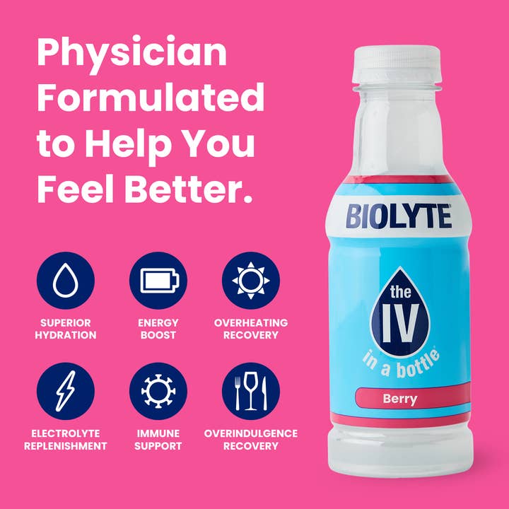 BIOLYTE - Wholesale Sports/Energy Drink - BIOLYTE Berry Hydration Drink (12-Pack)