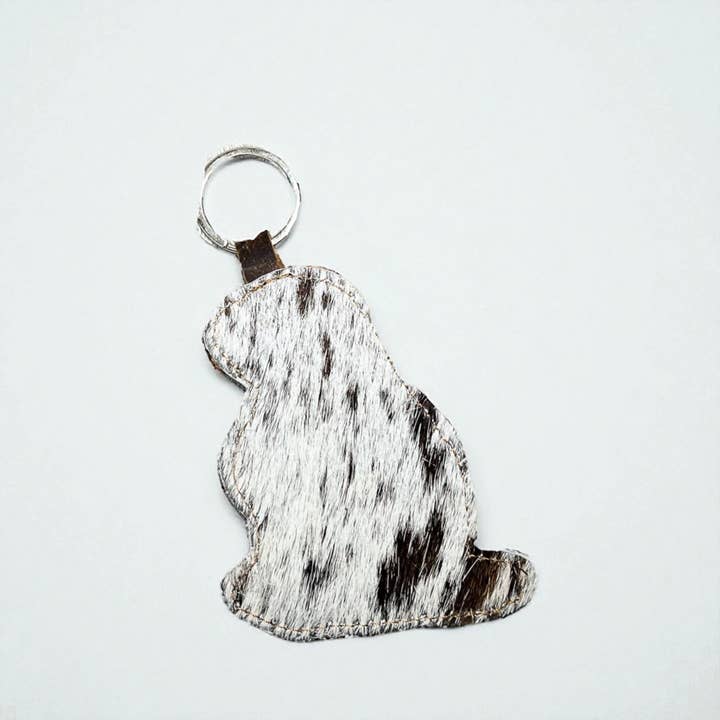 Western Linens - Wholesale Keychain – Unisex - Tooled leather & cowhide keychain 1