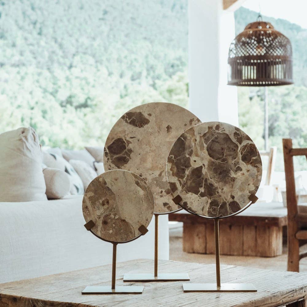 EARTHWARE - Wholesale Decorative Tabletop Object - Marble on stand Amélie S2