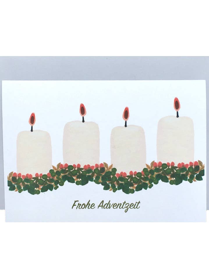 Adventskerzen | Advents- & Weihnachtskarte für den Großhandel von Colourina Design