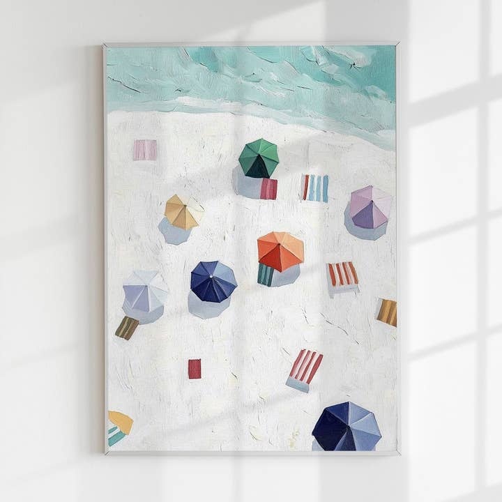 Une journée à la plage Art Print pour la vente par Patroa Studio