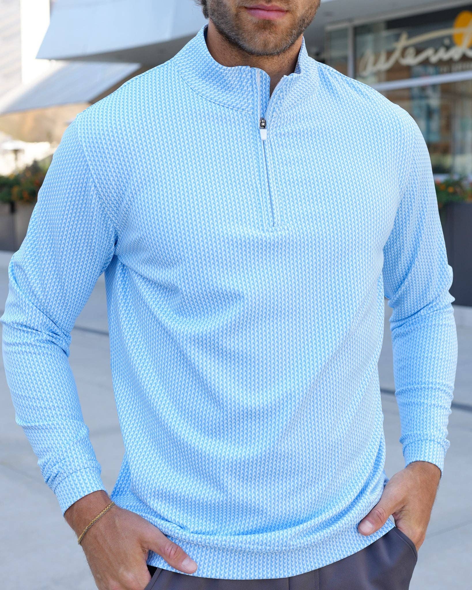 USA Palm - Wholesale Sweatshirt - Unisex - Cloud 1/4 Zip52