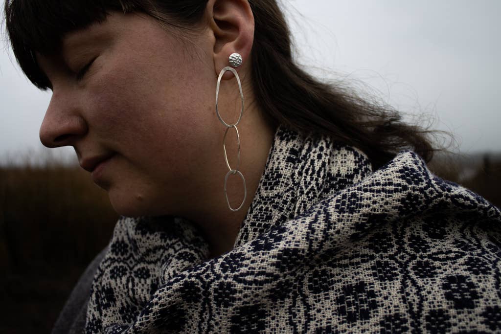 Verso - Wholesale Dangle Earrings - Riverstone Earrings, Gold-Filled, Medium1