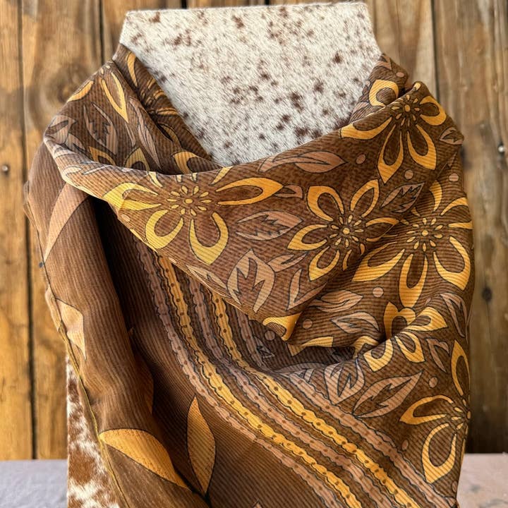 Wylder Trading Company - Wholesale Bandana - Unisex - Silk Bandana Cowgirl Boho Western Eclectic Scarves Ethical2