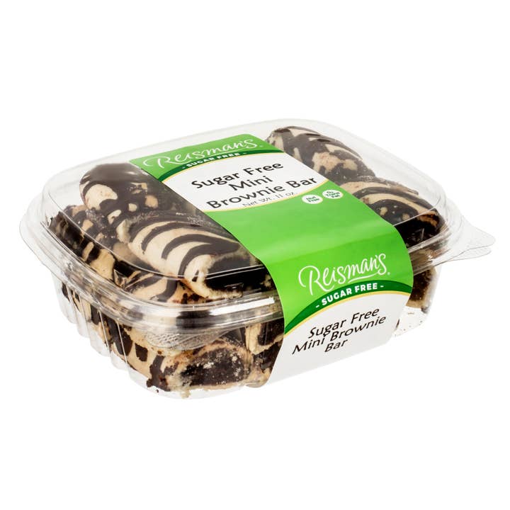 sugar free mini brownie bars for wholesale by Reisman's Bakery