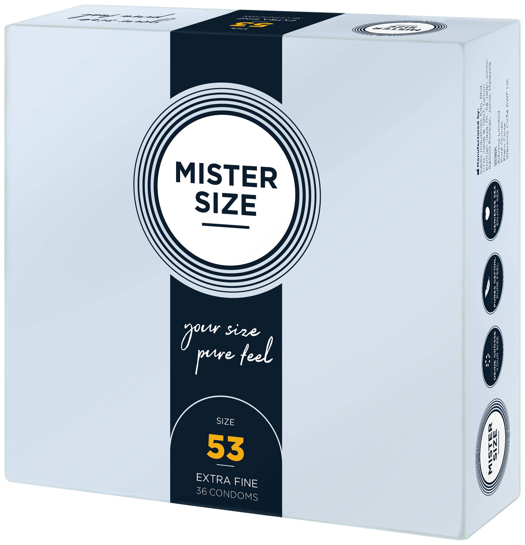 MISTER SIZE – wholesale Preventivmedel/Kondom – MISTER SIZE kondomer 53 mm - M (36 stycken)1