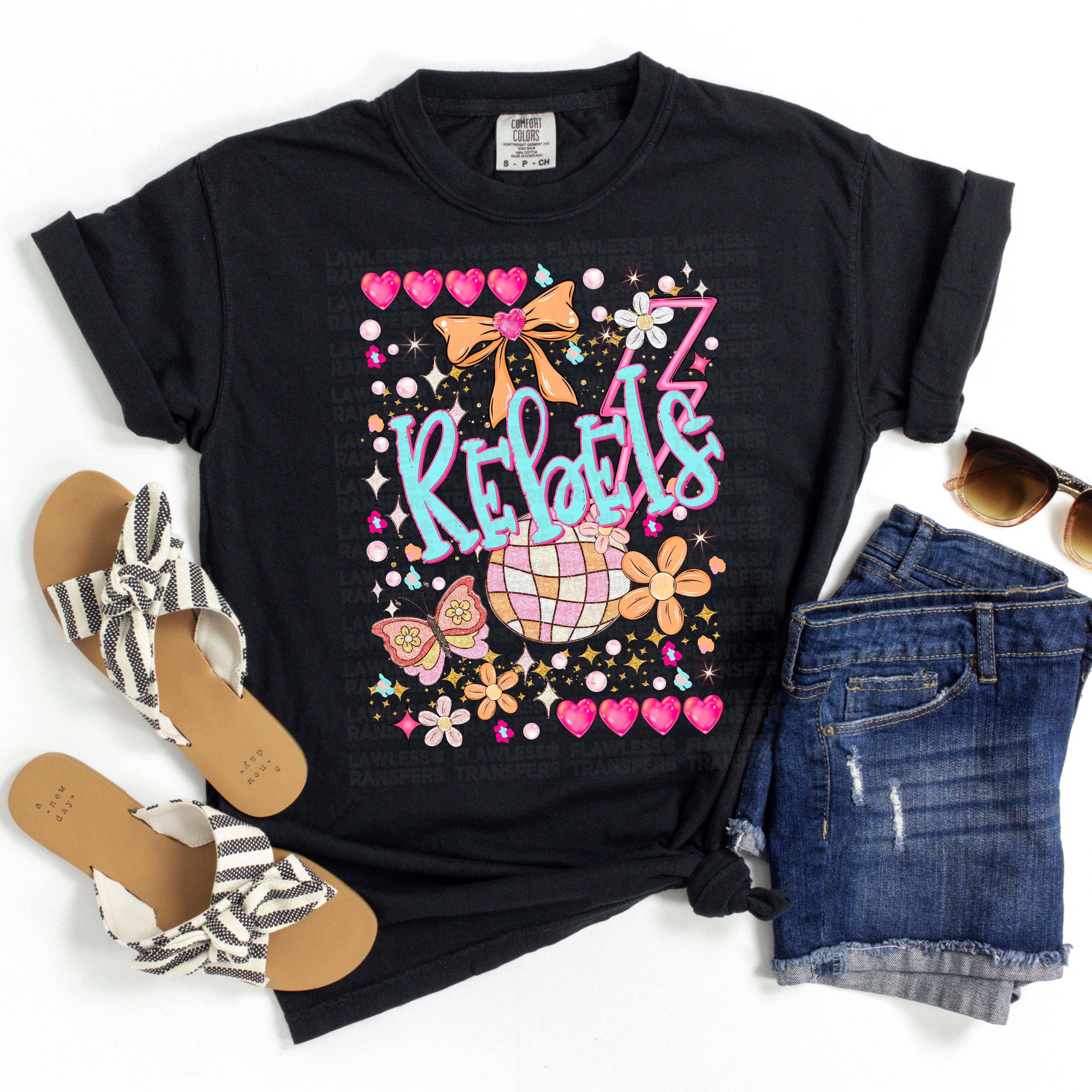 Flawless Transfers – wholesale Sublimation transfer – Rebels Preppy Mascot DTF Transfer0