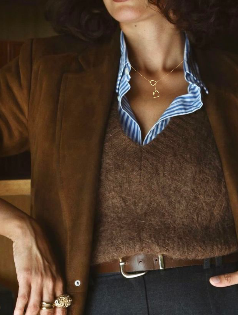 HoopLa - Wholesale Y-Neck/Lariat Necklace - Colt & Filly Stirrup Lariat Steel Necklace- Waterproof5