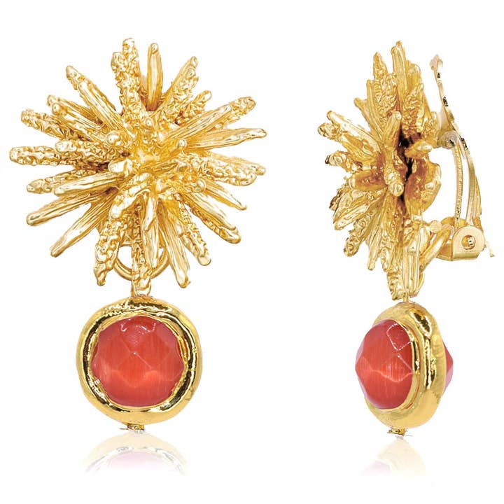 KARINE SULTAN - Wholesale Clip-On Earrings - Coriandoli Clip-on Starburst Earrings – Elegant & Colorful7