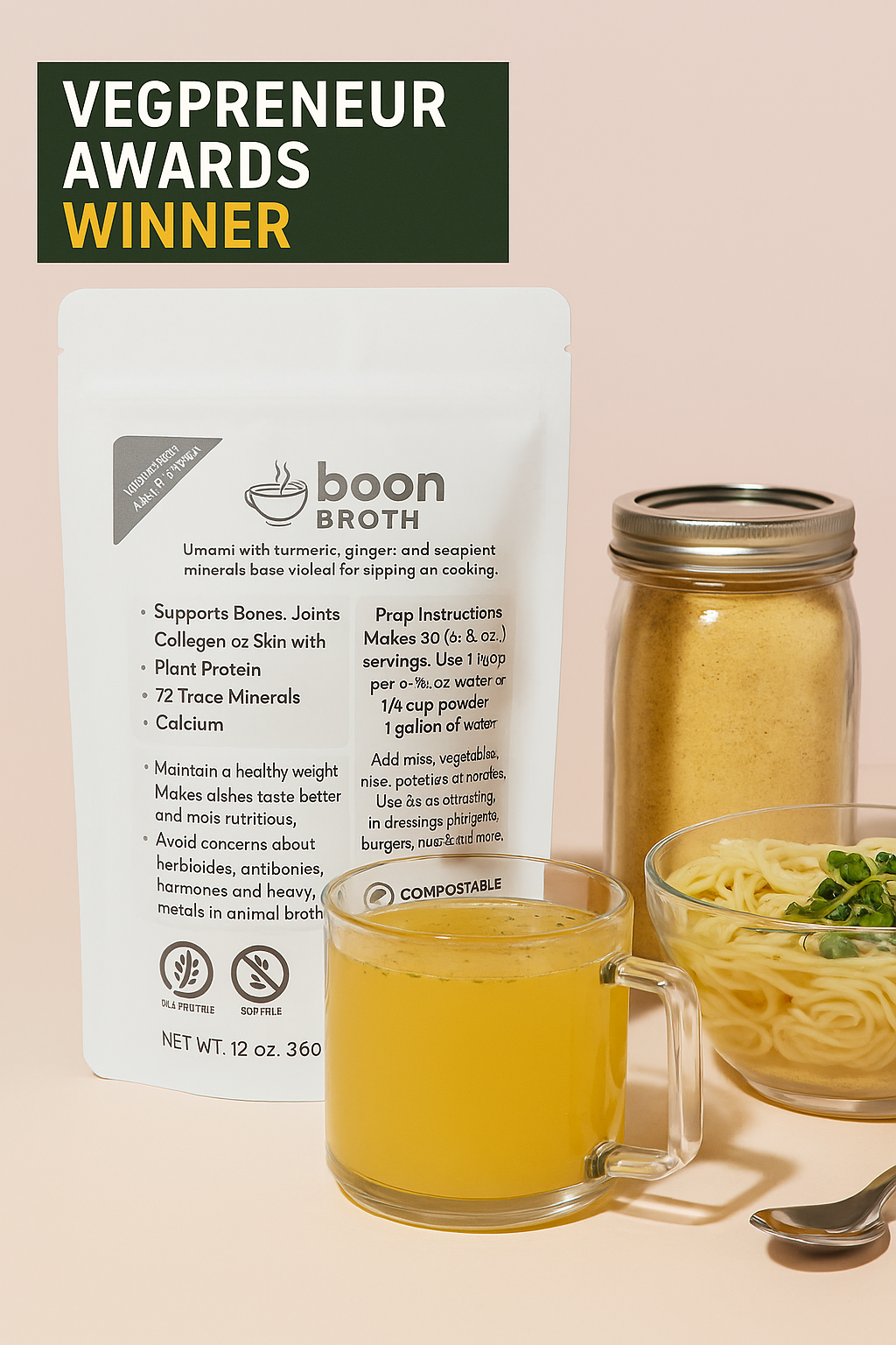 Boon Broth – wholesale Hälsodryck i pulverform – Boon Broth Ett enkelt gourmet veganskt alternativ till benbuljong0
