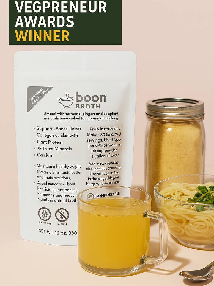 Boon Broth Eine einfache Gourmet-Vegan-Alternative zu Knochenbrühe für den Großhandel von Boon Broth