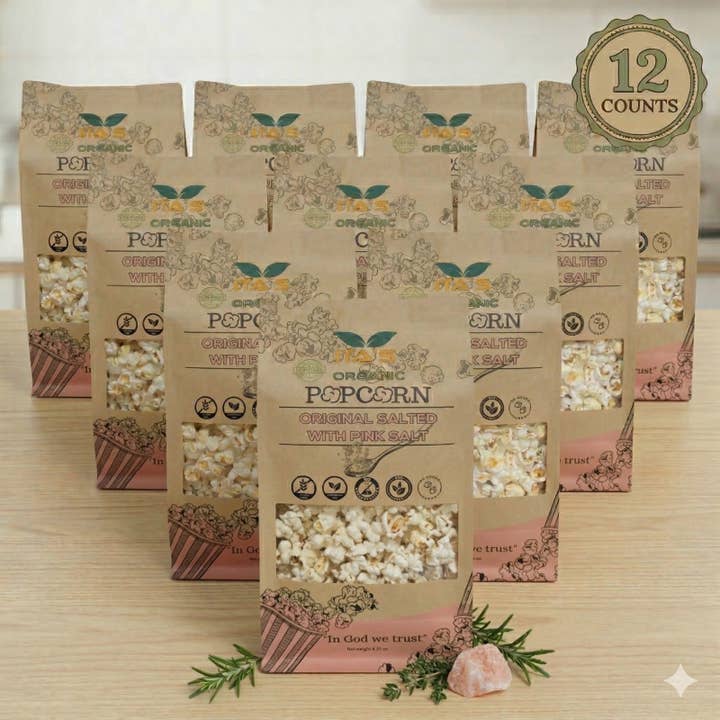 Popcorn au sel rose de l'Himalaya biologique d'Ita pour la vente par Ita's