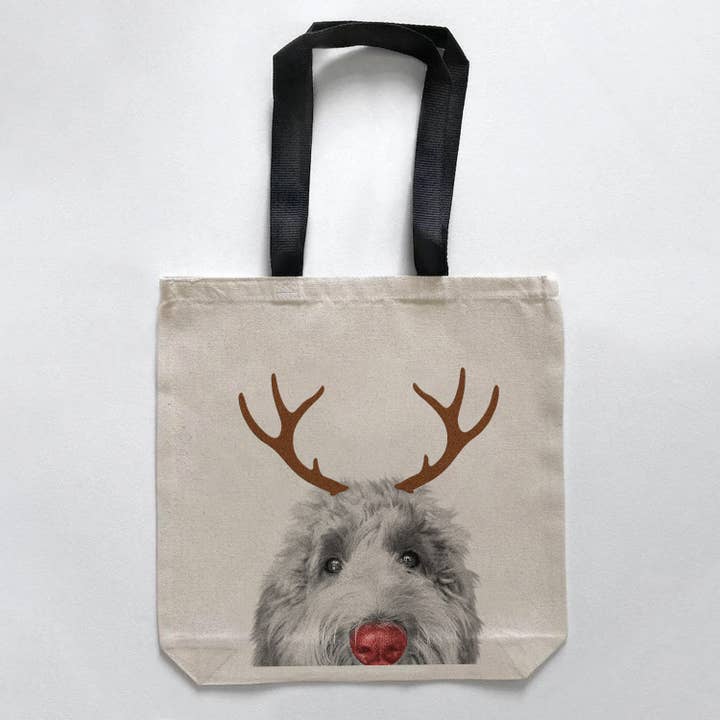 Reindeer Supply Doodle 4 (Golden) Canvas Tote for wholesale by Perkie Prints