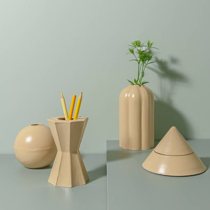 Conjunto de secretária em cerâmica minimalista FORME 4 elementos por atacado de mudismood