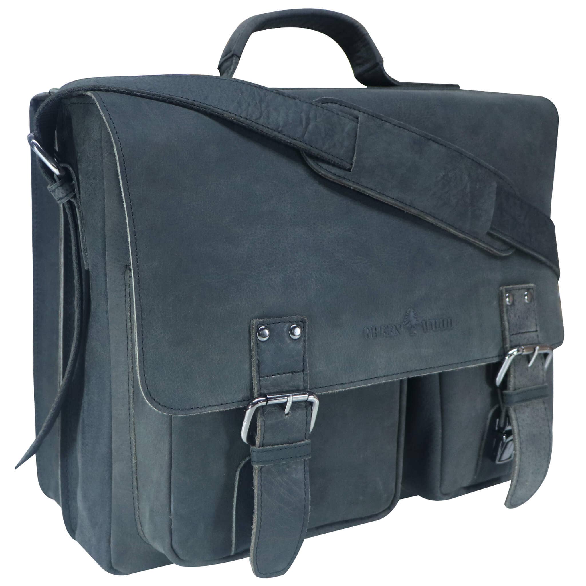 Greenwood – wholesale Portfölj - Unisex – Kurt läder lärarväska för kvinnor stor portfölj för män5