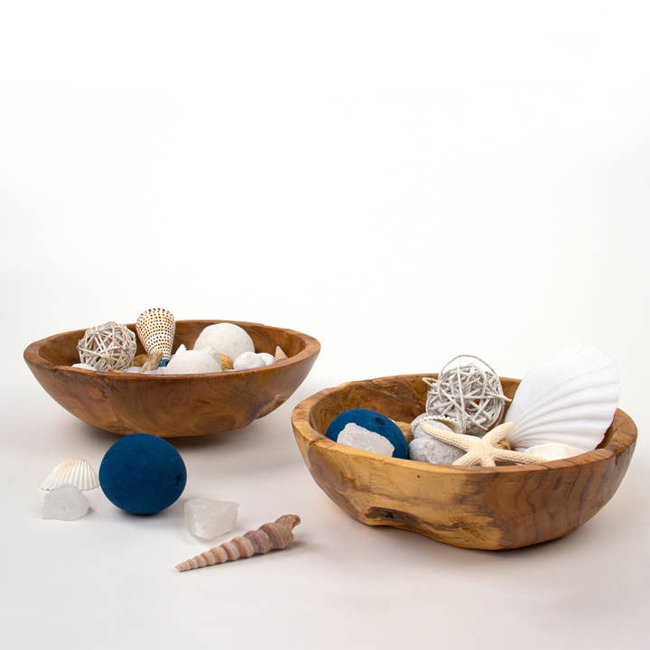 Andaluca - Wholesale Decorative Plate/Dish/Bowl - Teakwood Set of 2 Bowls4