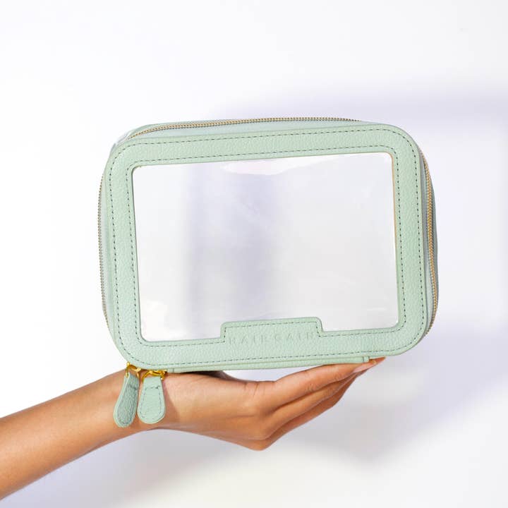 Hair Gain – Großhandel Schmink-/Kosmetiktasche – Kosmetiktasche in sanftem Salbei1