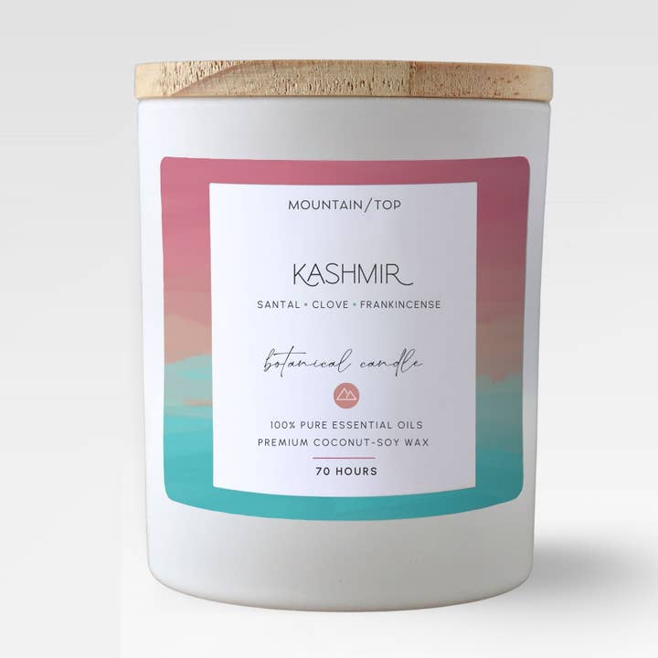 Kashmir - Non-Toxic Essential Oil Candle (70 Hours) for wholesale by Mountain Top Candle Shop