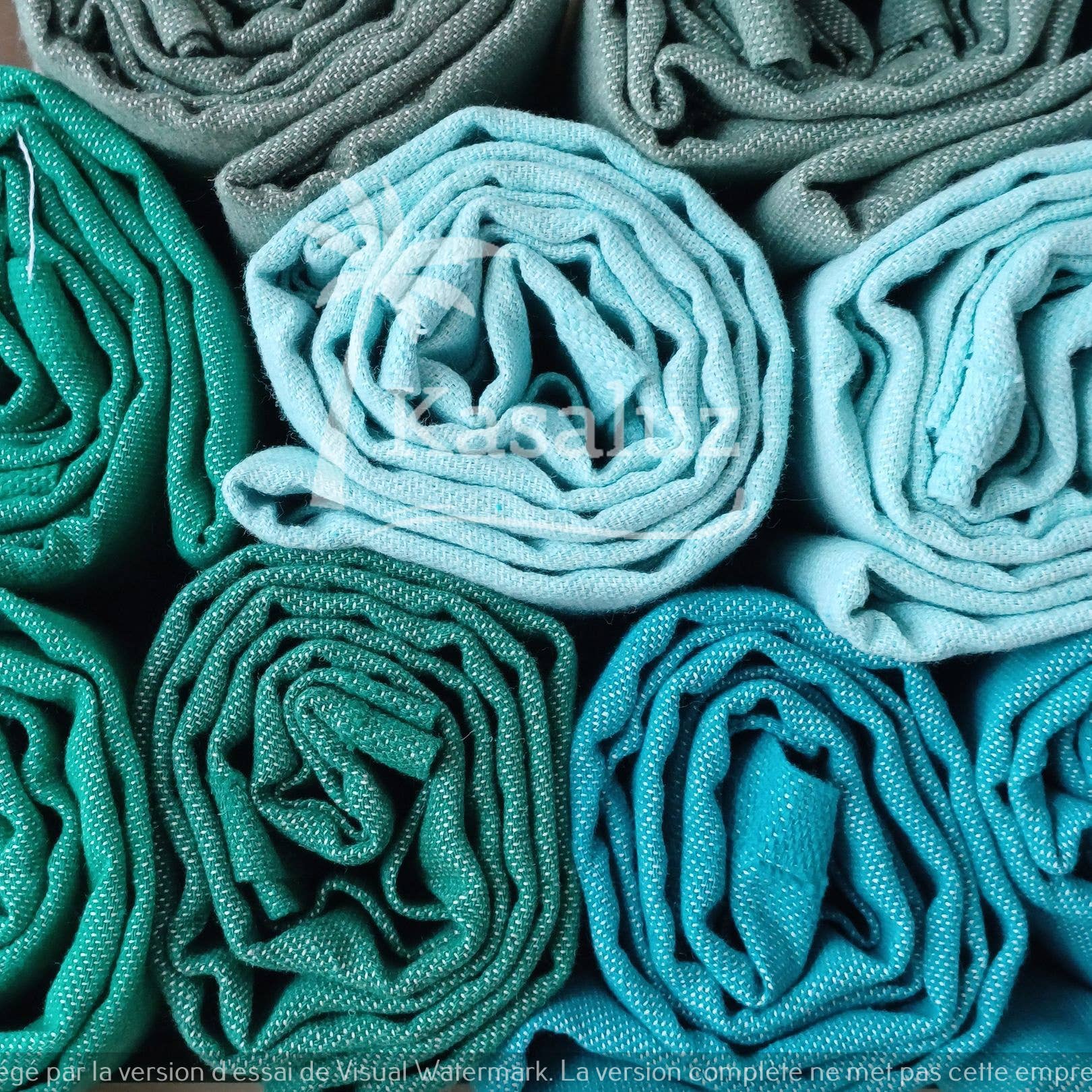 KASALUZ - Wholesale Beach Towel - Authentic Fouta Sage Green Flat Weave 100% Cotton2