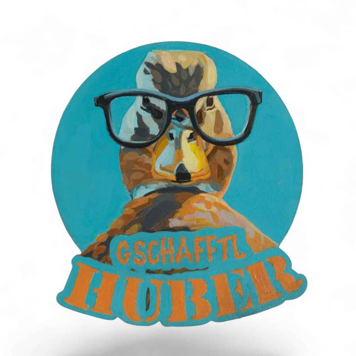 Daglig skyltmålning, Gschafftelhuber, 17 x 17 cm för wholesale av ZOOZANY handpainted