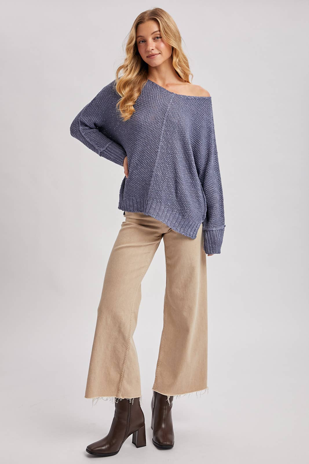 Bluivy - Wholesale Knit Sweater - Women's - REVERSE SEAM LOOSE FIT SWEATER7