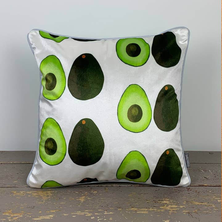Emilia Hunt – wholesale Chair cushion – Avocado Velvet Cushion