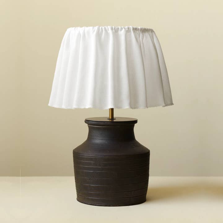 Voltaire Grande Ceramic Pleated Ruffled Table Lamp for wholesale by Morel