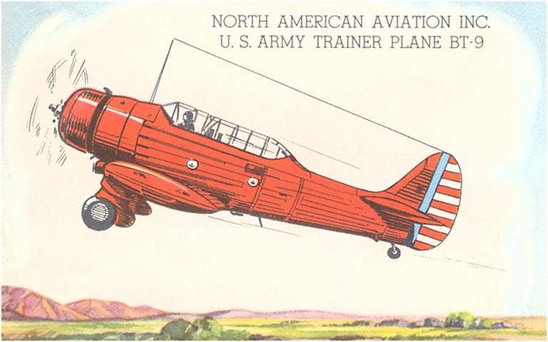 Found Image Press - Wholesale Art Print - Art Print AV-142 Army Trainer Plane BT-90