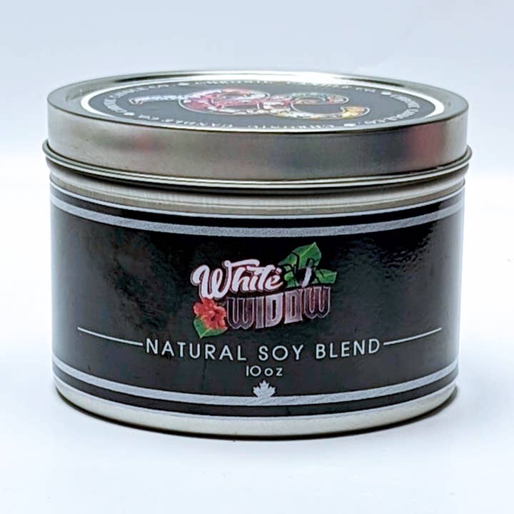 White Widow- 10oz Tin for wholesale by Chronic Candles