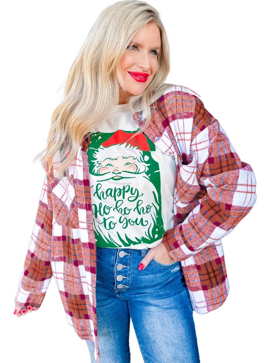 Suhkasana – Großhandel Hemdjacke/Shacket – Damen – Weihnachtliches kariertes Flanellhemd für Damen6