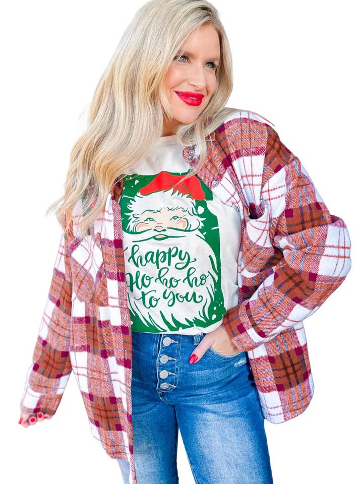 Suhkasana – Großhandel Hemdjacke/Shacket – Damen – Weihnachtliches kariertes Flanellhemd für Damen6