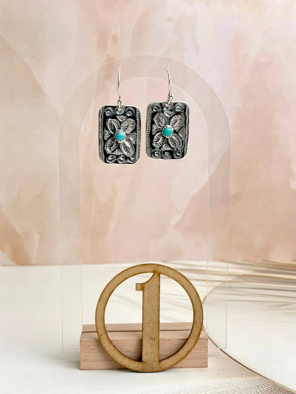 Krush Kandy - Wholesale Dangle Earrings - Western Glam Stamped Sterling Single Stone Earrings