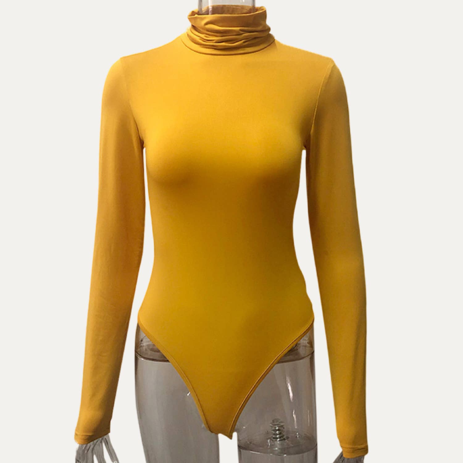 The Moment Collection – Bodysuit - Mulher por atacado – Básicos E Soft Mock Neckline Manga Comprida Manga Comprida6