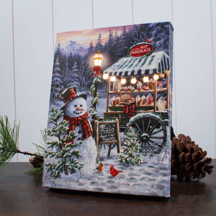 Varm chokolade stativ 8x6 oplyst bordplade lærred for engroshandel hos Glow Decor